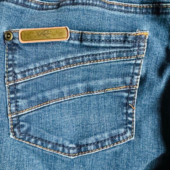 REKUCCI Womens Pull-on Bootcut Denim Cotton Jeans with real pockets Size 6 - Picture 11 of 16